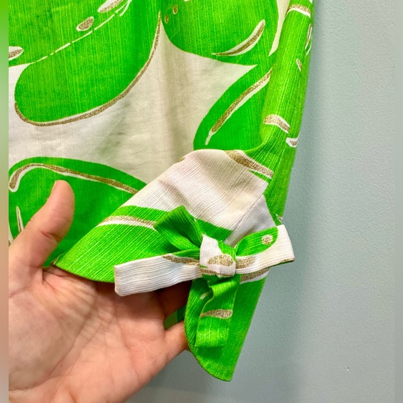 Lilly Pulitzer Delia Resort Shift green and white Stinger dress, size 6 - Picture 4 of 10